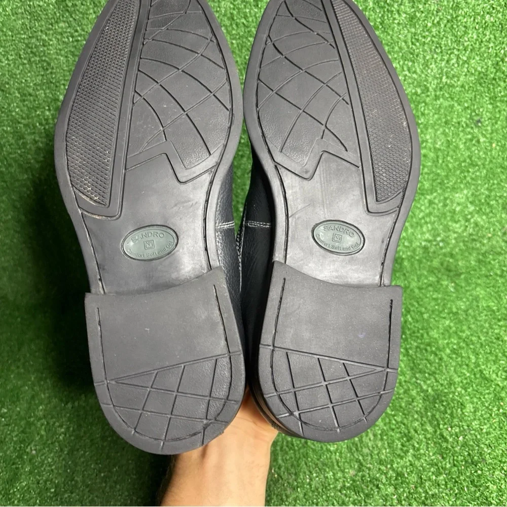 Sandro Moscoloni‎ Oxford Men's Size 11.5 Black Leather Dress Shoe Split Toe